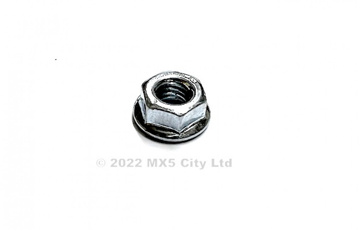 M6 hex head flange nut (zinc plated). Various applications